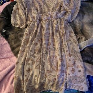 Elegant Paisley Midi Dress